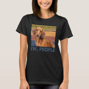 Camiseta Retro Dachshund Ew People Dachshund ama al perro