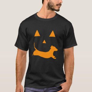 Camiseta Retro Dachshund Perro Bruja Sombrío Temporada Hall