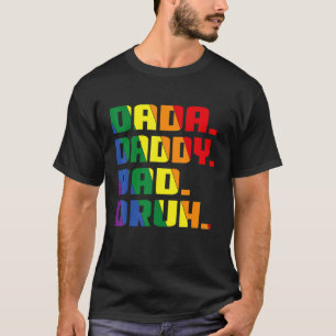 Camiseta Retro Dada Daddy Dad Dad Bruh Lgbtq Orgullo Lgbt P