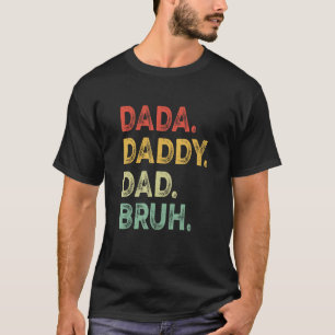 Camiseta Retro Dada Daddy Dad Dad Dad Bruh Fathers Day Vint