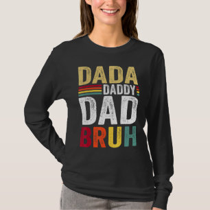 Camiseta Retro Dada Daddy Dad Dad Papá Bruh Familia Feliz P