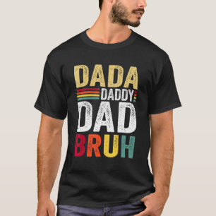 Camiseta Retro Dada Daddy Dad Dad Papá Bruh Familia Feliz P