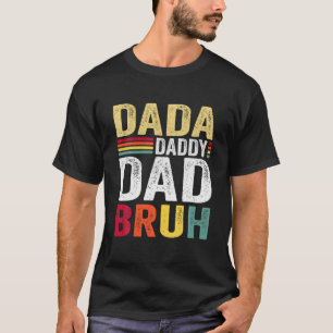 Camiseta Retro Dada Daddy Dad Dad Papá Bruh Familia Feliz P
