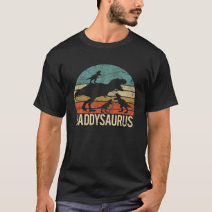 Camiseta Retro Daddy Dinosaur Daddysaurus Día del Padre