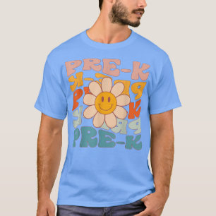 Camiseta Retro Daisy Groovy Colorful PreK Profesora F