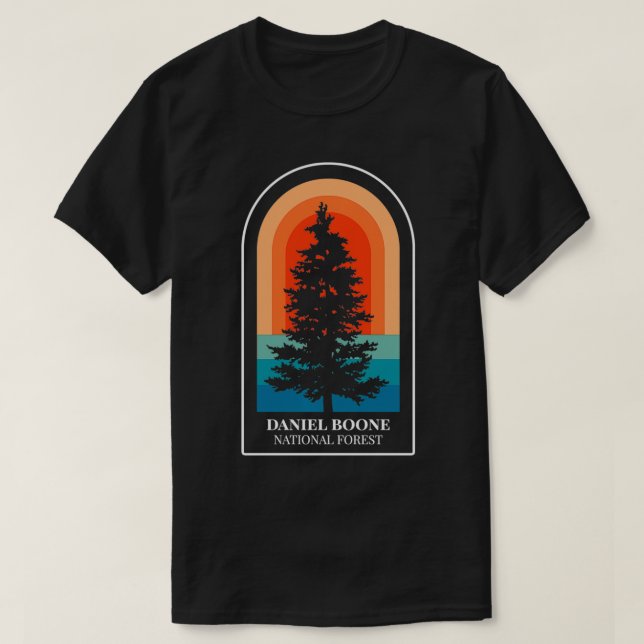 Camiseta Retro Daniel Boone National Forest Kentucky Hiking (Diseño del anverso)