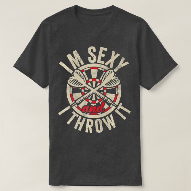 Camiseta Retro Dartboard Dartboard 180 para los jugadores d (Diseño del anverso)