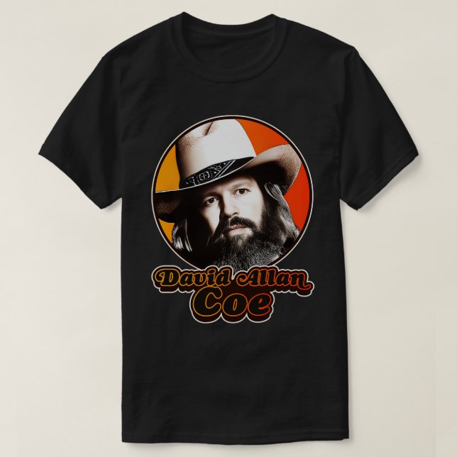 Camiseta Retro David Allan Coe Tributo (Diseño del anverso)
