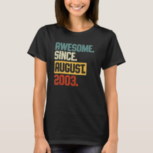 Camiseta Retro de 20 años de edad increíble desde agosto