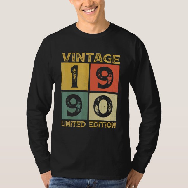 Camiseta Retro de 32 años 1990 32º cumpleaños (Anverso)