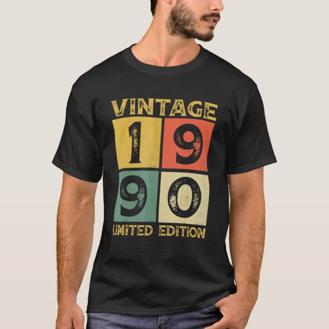 Camiseta Retro de 32 años 1990 32º cumpleaños (Anverso)