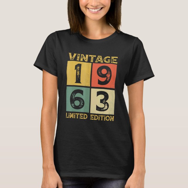 Camiseta Retro de 59 años 1963 59º cumpleaños (Anverso)