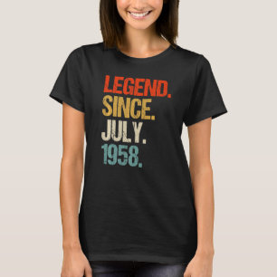 Camiseta retro de 65 años vintage 1958 de 65 años