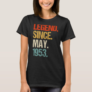 Camiseta retro de 70 años vintage 1953 de 70 años