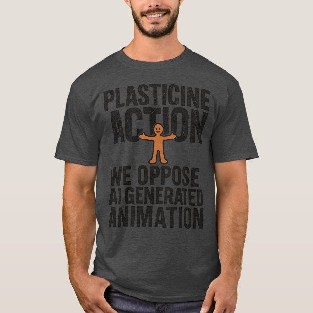 Camiseta Retro de acción plasticina (Anverso)