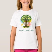 Camiseta Retro de Acuarela de Club de Tenis Person