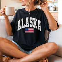Camiseta Retro de Alaska, Regalo Patriótico para M