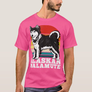 Camiseta Retro de amante del perro malamute de Alaskan