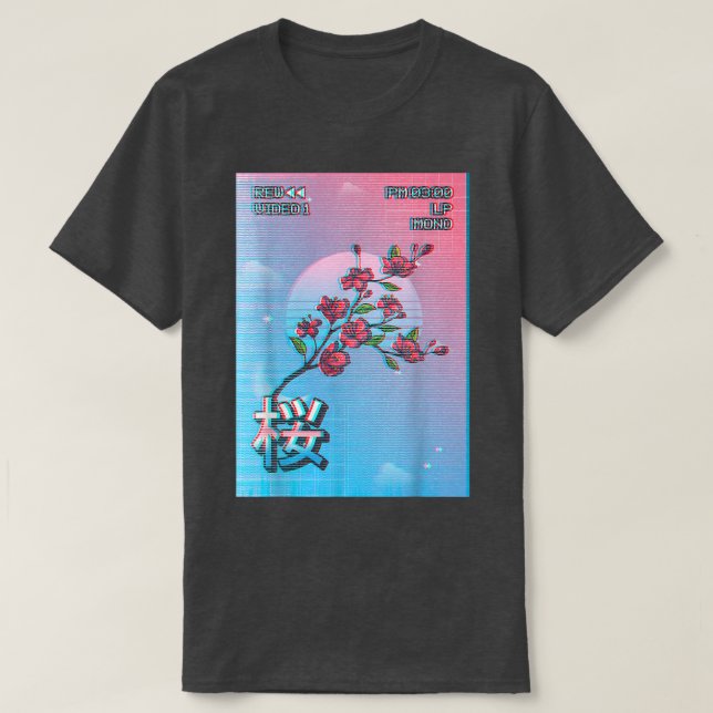 Camiseta Retro de árbol sakura con flores de cerezo (Diseño del anverso)