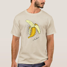 Retro de arte pop Fruta bananera pelada