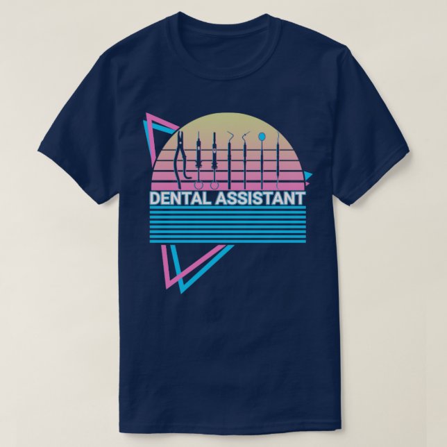 Camiseta Retro de asistente dental (Diseño del anverso)