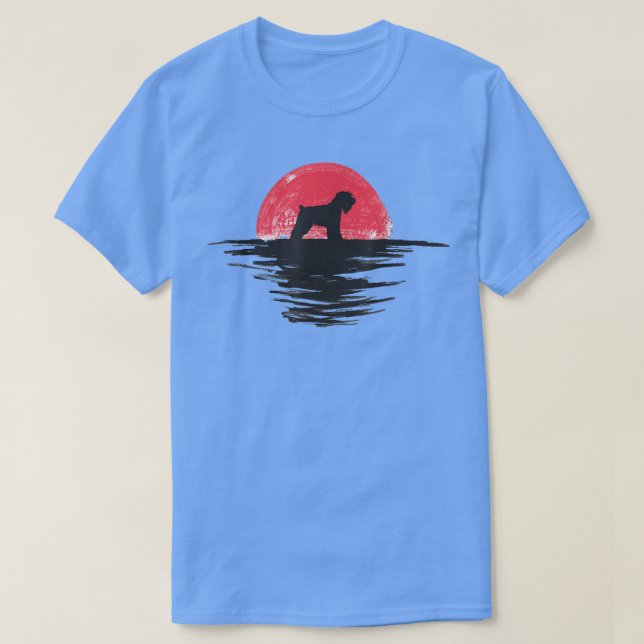 Camiseta Retro de atardecer japonés de ruedas recubiertas b (Diseño del anverso)