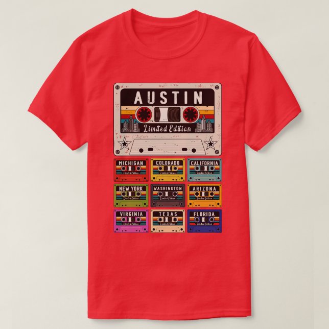 Camiseta Retro de Austin City (Diseño del anverso)