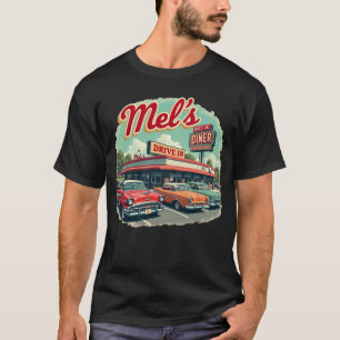 Camiseta retro de auto de Mel's Diner 1950 para ho