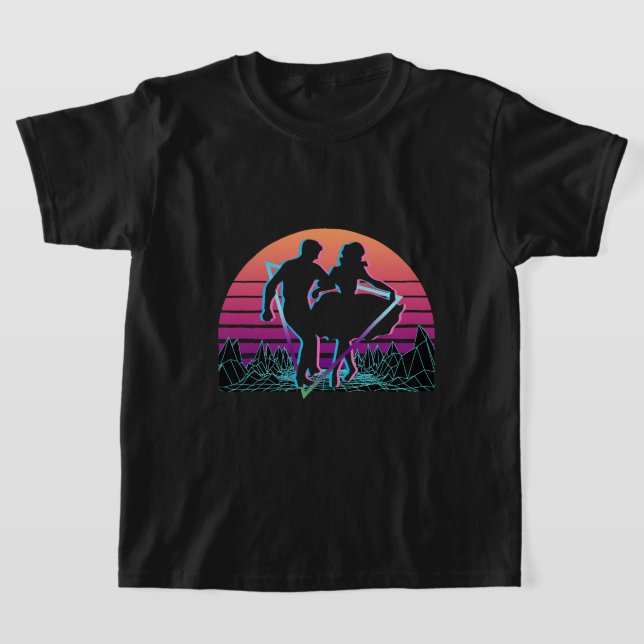 Camiseta Retro de baile cuadrado (Distribución)