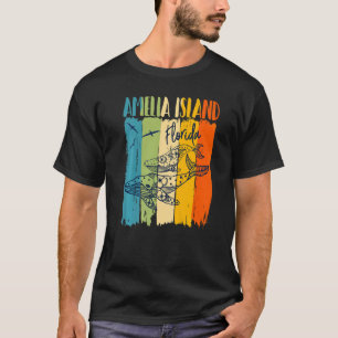 Camiseta Retro de ballenas Amelia Island Florida Amigos coi