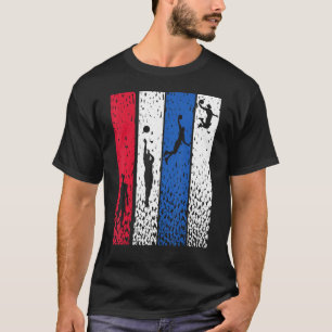 Camiseta Retro de baloncesto Vintage Bandera de Estados Uni