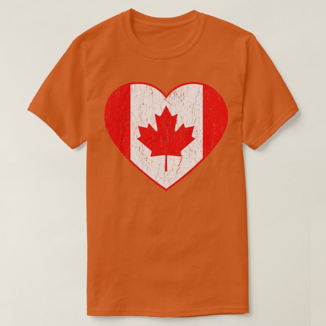 Camiseta Retro de bandera de Canadá (Diseño del anverso)