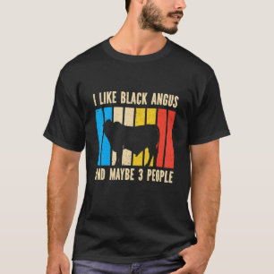 Camiseta Retro De Barbacoa Me Gusta El Angus Negro Y Quizá