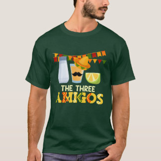 Camiseta retro de bebida Thehree Amigosequila Meic
