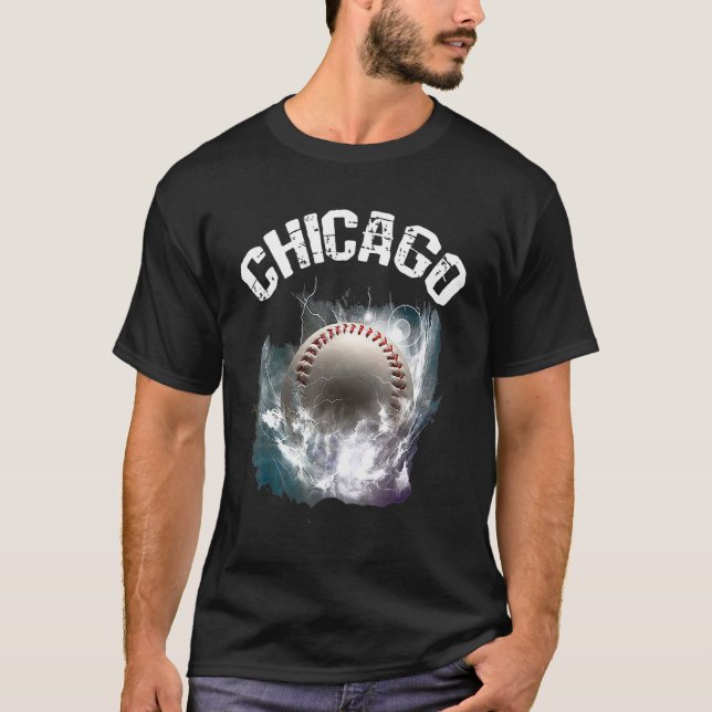 Camiseta Retro de béisbol de Chicago (Anverso)