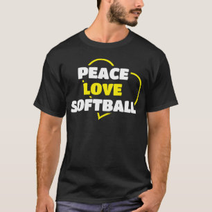 Camiseta retro de béisbol de Peace Love Softball