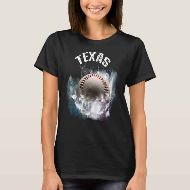 Camiseta Retro de béisbol de Texas (Anverso)
