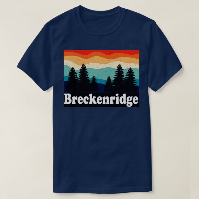Camiseta Retro de Breckenridge Colorado (Diseño del anverso)