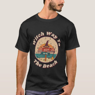 Camiseta Retro de Bruja Veraniega 'Witch Way to la