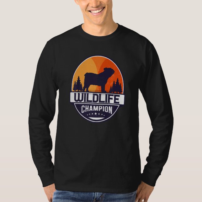 Camiseta Retro de Bulldog inglés británico (Anverso)