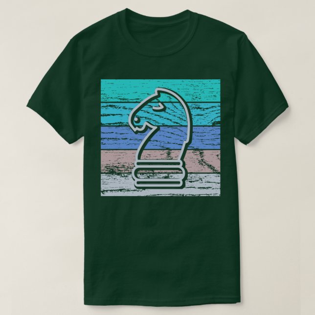 Camiseta Retro de caballos de ajedrez 3 (Diseño del anverso)