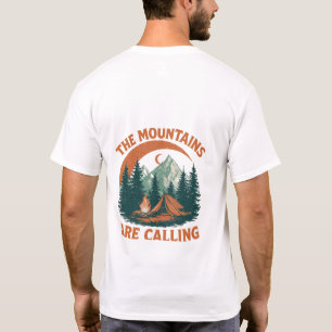 Camiseta Retro de Camping Vintage Mountain Calling