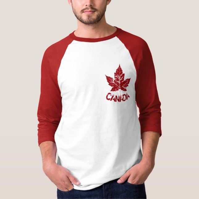 Camiseta Retro de Canadá Jersey Cool Hoja de Arce  (Anverso)