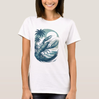Camiseta Retro de Cangrejo de Río para Mujeres – V