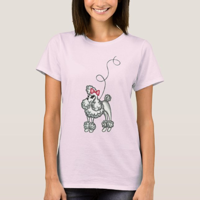 Camiseta Retro de Caniche Francés (Anverso)