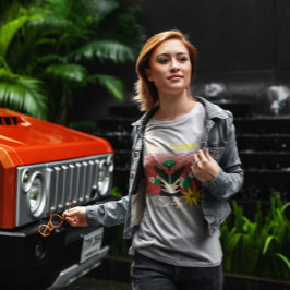 Camiseta Retro de caracteres robóticos japoneses