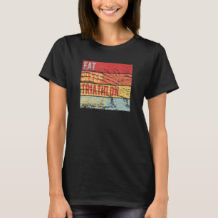Camiseta Retro De Carreras Triatlón Para Un Triatlet