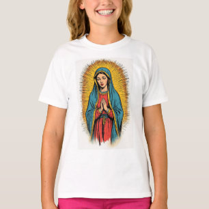 Camiseta Retro de Chica de la Virgen María