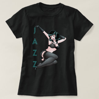 Camiseta Retro de Chica Pinup Camiseta de Bailarin