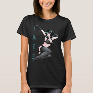 Camiseta Retro de Chica Pinup Camiseta de Bailarin